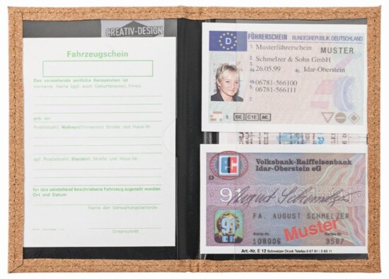 CreativDesign® Ausweistasche "Nature" kork