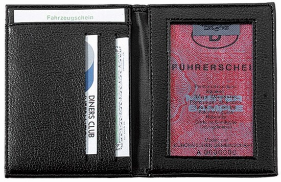 CreativDesign® Ausweistasche "Paper 2 DeLuxe" schwarz