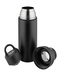 Metmaxx® Thermoflasche "OneTouch&Go" schwarz/Ring schwarz