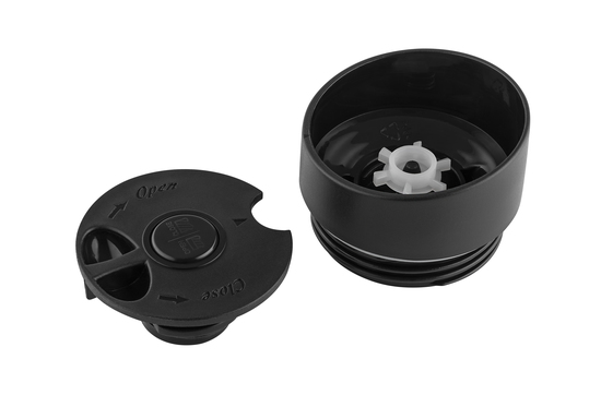 Metmaxx® Thermobecher "CremaExtensaNero" schwarz/Ring gelb