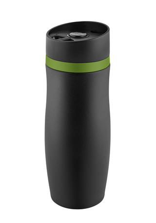 Metmaxx® Thermobecher "CremaExtensaNero" schwarz/Ring grün