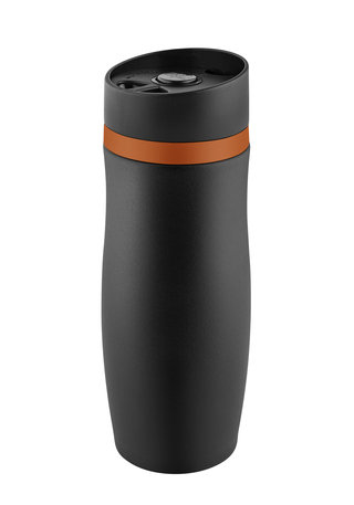 Metmaxx® Thermobecher "CremaExtensaNero" schwarz/Ring orange