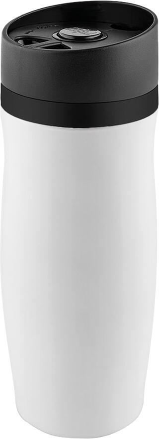 Metmaxx® Thermobecher "CremaExtensa" weiß/Ring schwarz