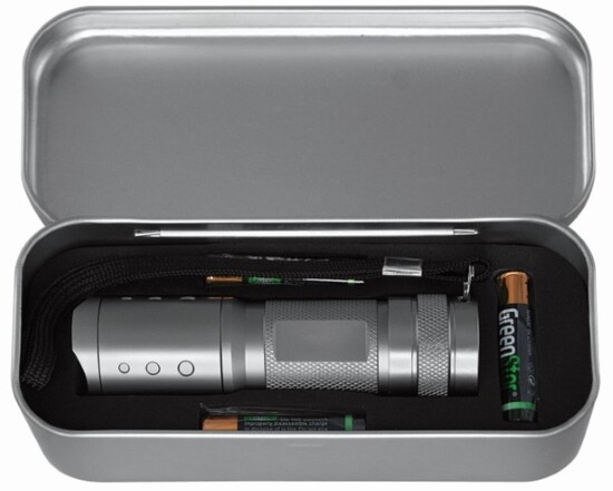 Metmaxx® LED MegaBeam Taschenlampe "MultiPower3Watt" titan