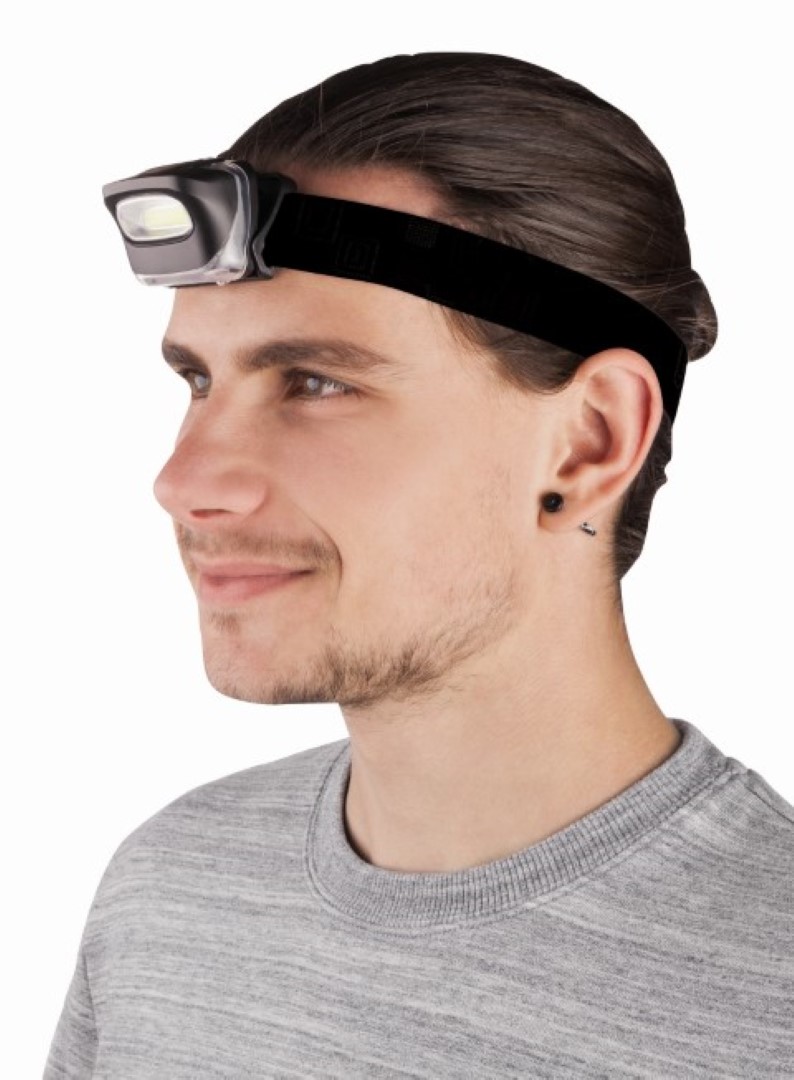 Metmaxx® LED MegaBeam Kopflampe "TopCOB" schwarz