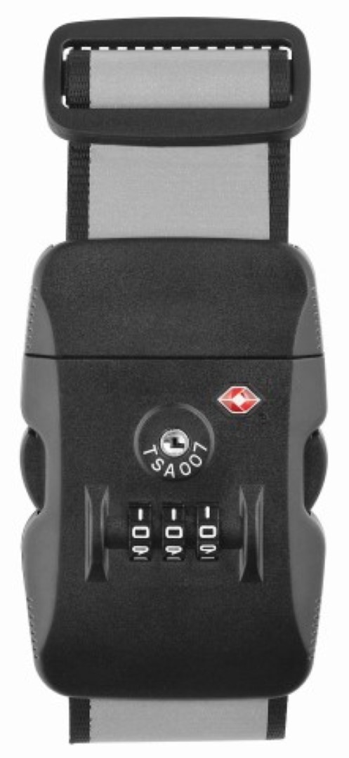 thanxx® Koffergurt "TSATravel" silber