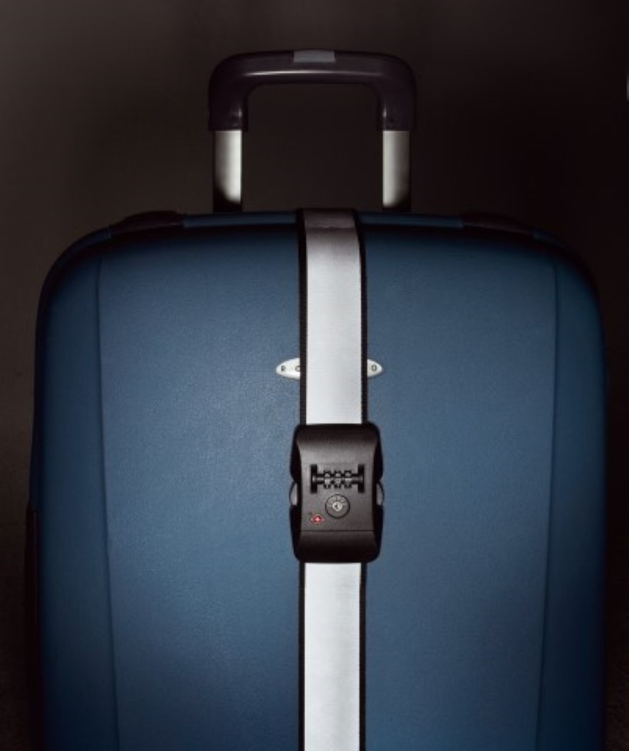 thanxx® Koffergurt "TSATravel" silber