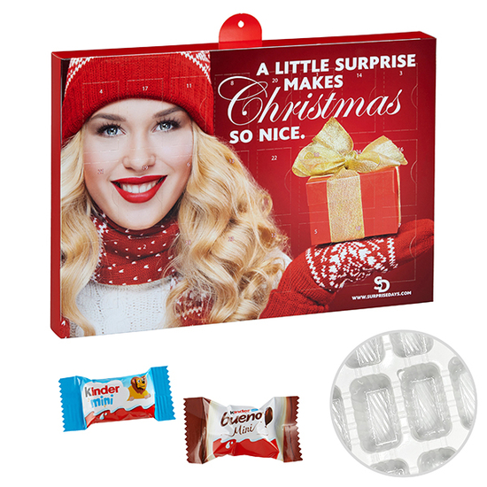 Premium Marken-Adventskalender mit kinder Minis Mix