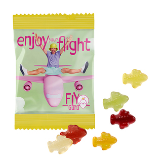 VEGANE Fruchtgummi STANDARD-Formen 10 g im konventionellen Tütchen