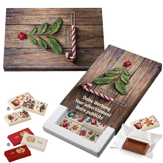 Schoko-Naps-Schuber-Adventskalender - personalisierbares STANDARDMOTIV
