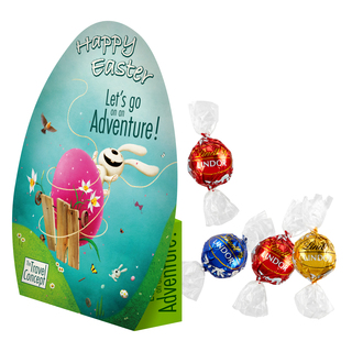Konturen-Schachtel "Ei" mit Lindt Lindor Kugel Mix