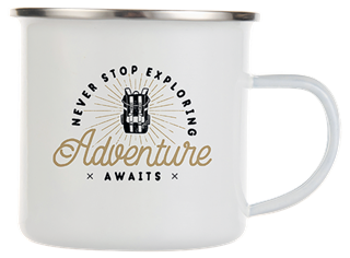 Metallbecher RETRO mit Emaille 360 ml