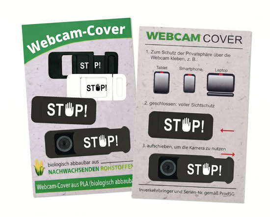 Webcam-Cover aus PLA (biologisch abbaubar)