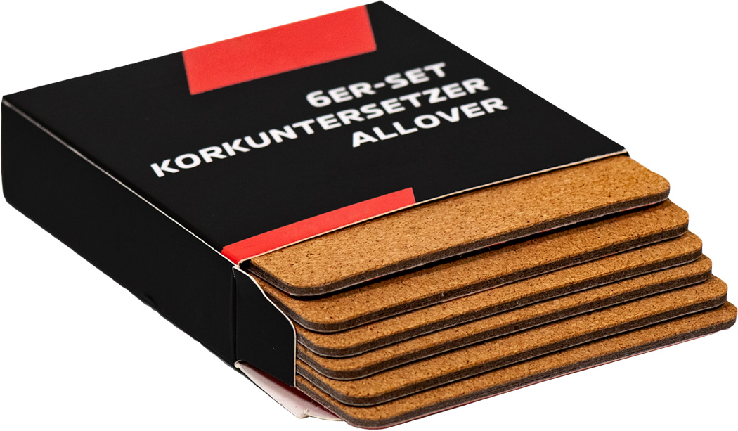 Laminierte Korkuntersetzer