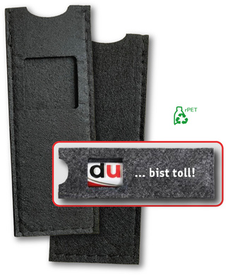 Filzetui mit Sichtfenster