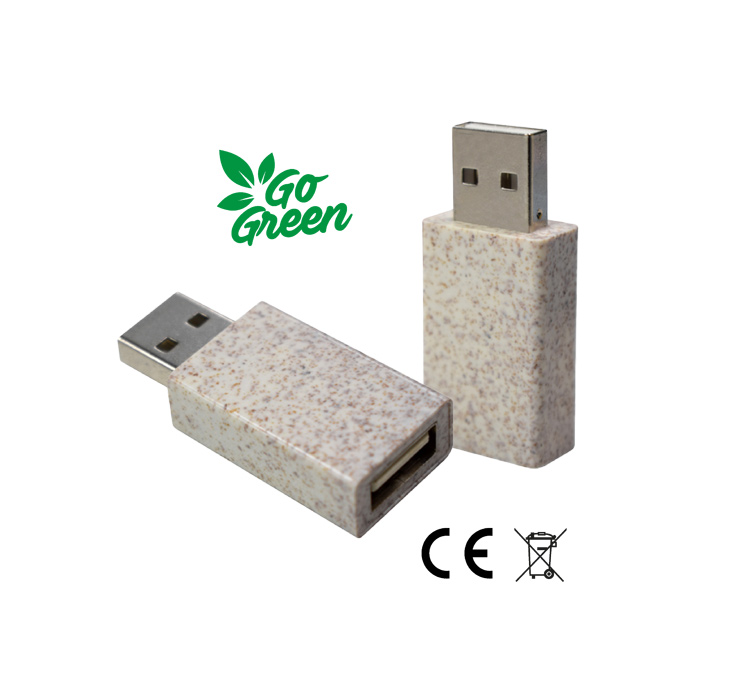 USB-Blocker Weizenstroh