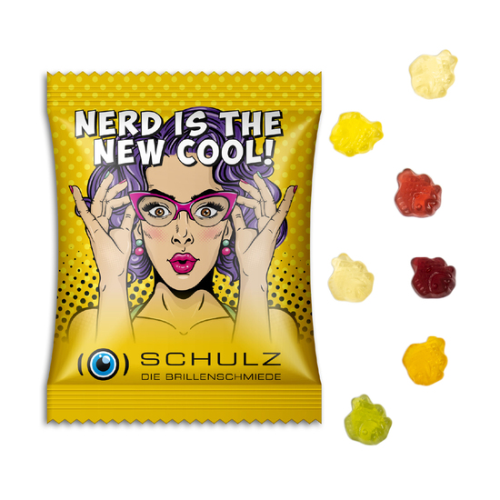 Fruchtgummi Standardformen, ca. 70 x 90 mm, 15 g, Standard-Folie weiß - Fisch