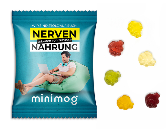Fruchtgummi Standardformen, ca. 70 x 90 mm, 15 g, Cyclepaper weiß - Fisch