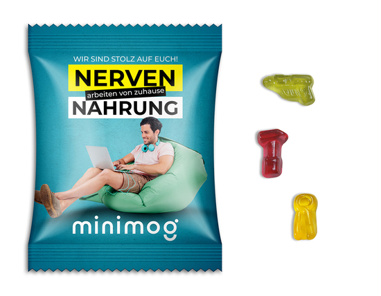 Fruchtgummi Standardformen, ca. 60 x 90 mm, 10 g, Cyclepaper weiß - Werkzeugmischung