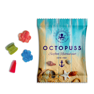 Fruchtgummi Sonderformen - Standard-Folie weiß / 15 g