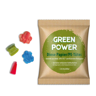 Fruchtgummi Sonderformen, ca. 60 x 90 mm, 10 g, Cyclepaper weiß - Fruchtgummi Sonderformen