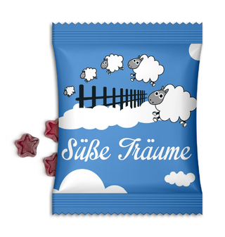 Fruchtgummi im Standardtütchen, ca. 60 x 90 mm, 10 g, Süsse Träume - Gummibärchen