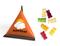 Mini Tetraeder Fruchtgummi, ca. 75 x 60 mm, 10 g, Standard-Folie weiß - Gummibärchen