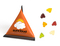 Mini Tetraeder Fruchtgummi, ca. 75 x 60 mm, 10 g, Standard-Folie transparent - Fahrradfahrer