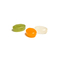 Bonbons im Flowpack, ca. 54 x 24 mm, 3 g, Standard-Folie transparent - Tutti-Frutti