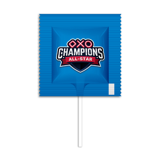 Flachlolly, ca. 70 x 66 mm, 10 g, Standard-Folie transparent - Cola
