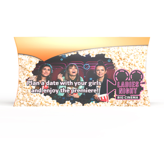 Mikrowellen-Popcorn in Werbekartonage, ca. 194 x 109 mm, 90 g,  - salziges Popcorn