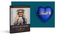 Werbekarte mit Lindt Schokoladen Herz 20 g, ca. 88 x 68 x 13 mm, 20 g, blaues Herz -