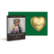 Werbekarte mit Lindt Schokoladen Herz 20 g, ca. 88 x 68 x 13 mm, 20 g, blaues Herz -