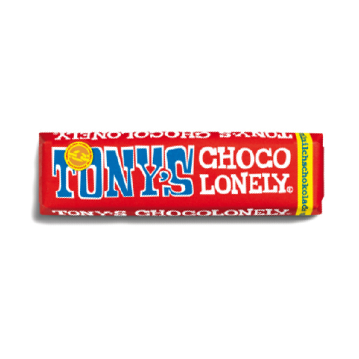 Tony's Chocolonely Riegel im Werbeschuber, ca. 14,5 x 116,5 x 33 mm, 50 g,  - Vollmilch