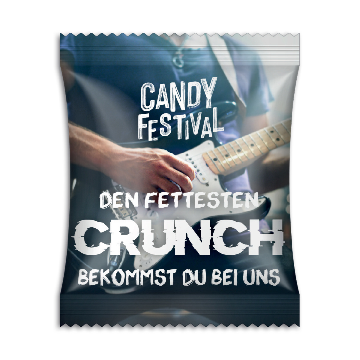 Treets Crunchy Corn im Werbetütchen, ca. 70 x 90 mm, 10 g, Papier/PE-Verbundfolie weiß - Crunchy Corn
