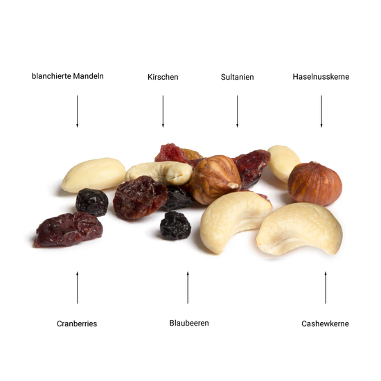 Seeberger Nuts'n Berries, ca. 90 x 110 mm, 20 g, Standard-Folie weiß -