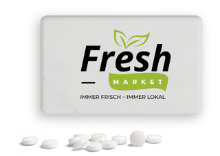 MintCard, ca. 77 x 48 x 6 mm, 7 g, weiß -