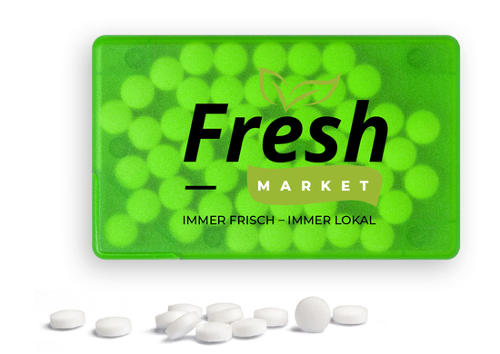 MintCard, ca. 77 x 48 x 6 mm, 7 g, grün-transparent -