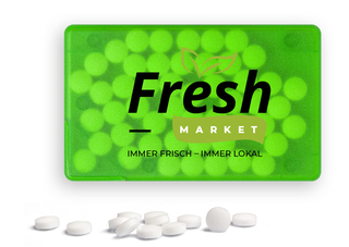 MintCard, ca. 77 x 48 x 6 mm, 7 g, grün-transparent -