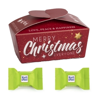 Xmas Ballotin, ca. 77 x 42 x 45 mm, 16 g,  - Ritter Sport: Voll-Nuss