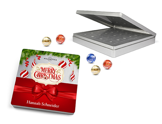 Lindt Xmas Box Eco, ca. 203 x 203 x 30 mm, 115 g,  -
