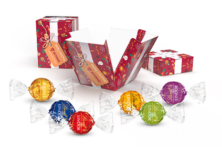 Xmas Überraschung, ca. 70 x 70 x 95 mm, 100 g,  - Lindor Kugeln
