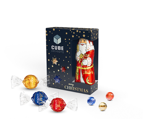 Lindt Nikolaus Mix, ca. 91 x 112 x 32 mm, 107,2 g,  - Inkl. Lindor Mini Kugeln