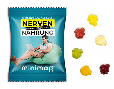 Fruchtgummi Standardformen 10 g Fisch Standard-Folie weiß