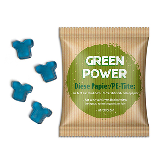 Gummibärchen Sonderformen vegan 20 g  Papier/PE-Verbundfolie weiß