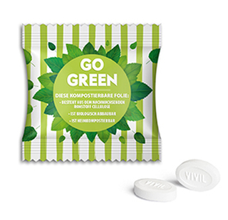 Vivil DoubleMint 2 g  transparente kompostierbare Folie