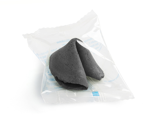 Glückskekse 7 g Schwarz Standard-Folie weiß