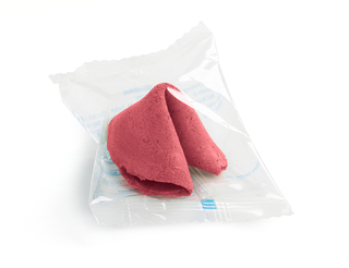 Glückskekse 7 g Rot Standard-Folie transparent