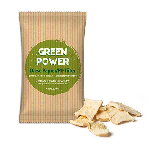 Apfelchips 15 g  Papier/PE-Verbundfolie weiß