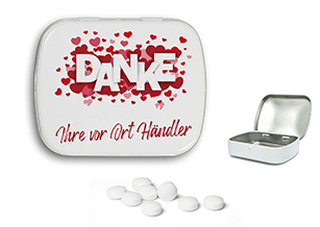 Mini Nostalgiedose 37 g Traubenzuckertabletten weiß